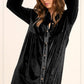 HCD9315-Soft Velvety Button Down Collar Dress