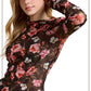 JDT7714-Semi Sheer Crew Neck Long Sleeve Mesh Layering Top