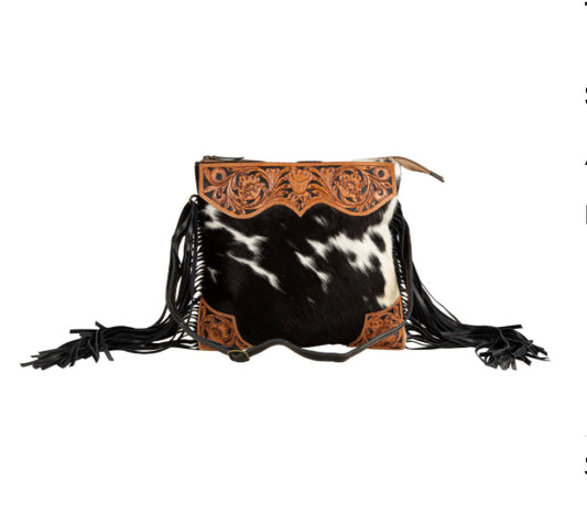 Purses Myra Bag Tumbleweed Trail Fringed Hand-Tooled Bag S-7869
