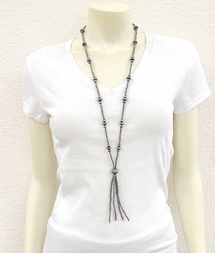739368, Handmade 30" Navajo Bead Y-Necklace