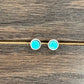 6mm Flat Turquoise Stud Earrings 722782