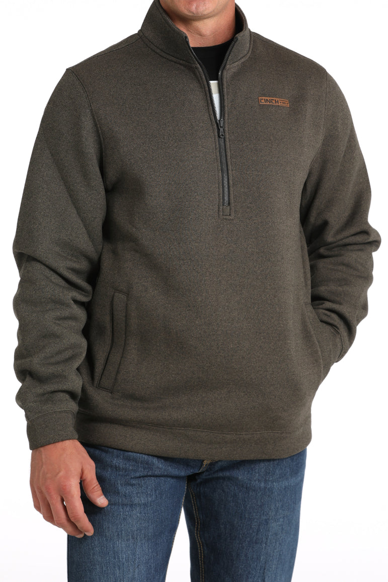 Outerwear Men’s Cinch Half Zip  Brown Pullover MWK1913002