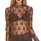 6343 Lace See-through Layering Top