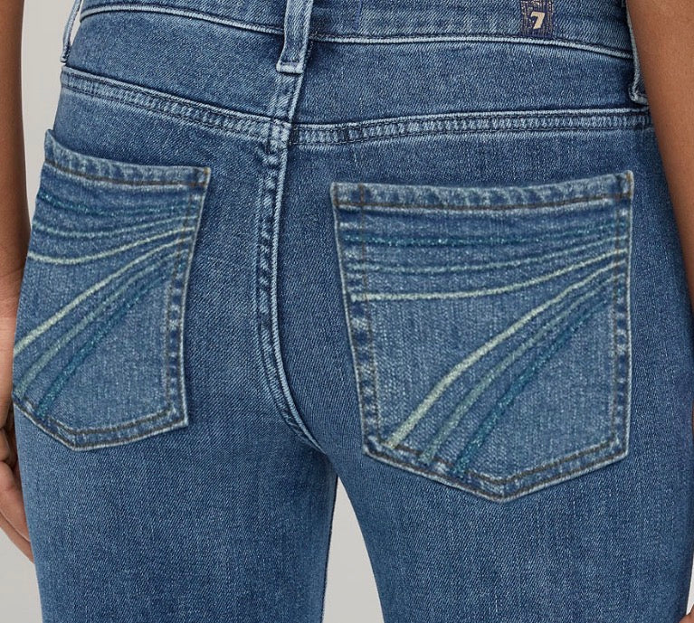 Blue Ombré Shimmer Long 7U300A50 FLUX Jeans Women’s Trousers  Long (EXCHANGE ONLY) 7 for all Mankind longer FLUX inseam 1ZD