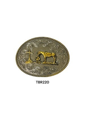 Accessories Kids Belt Buckle Praying Cowboy TBR220