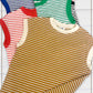 JDT7710 Shirts Women’s Nautical Cap Sleeve Striped Top 4th of july