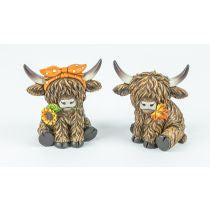 Home Decor Fall Highland Cow Table Top HH44150