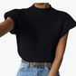 Outerwear Cable Knit Turtleneck Vest TO1830, CWOSWSL0141