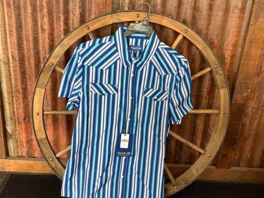 Shirts Men’s Panhandle Short Sleeve Pearl Snap Stripe TMN3S08987