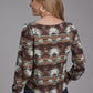 Shirts Women’s Roper Blouse Aztec Print 03-050-0590-6109