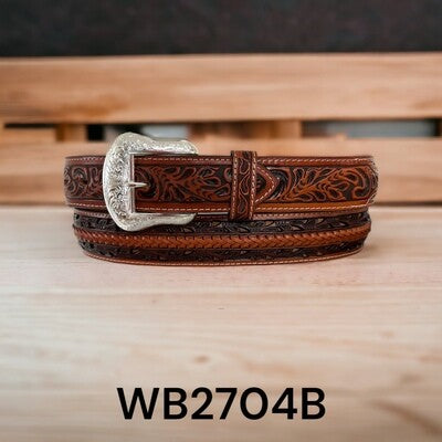 Belts Mens RBC Cutout Inlay Braided Center WB2704B