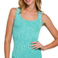Tops Women’s 2 Way Neckline Washed Ribbed Seamless Tank