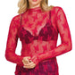 6343 Lace See-through Layering Top