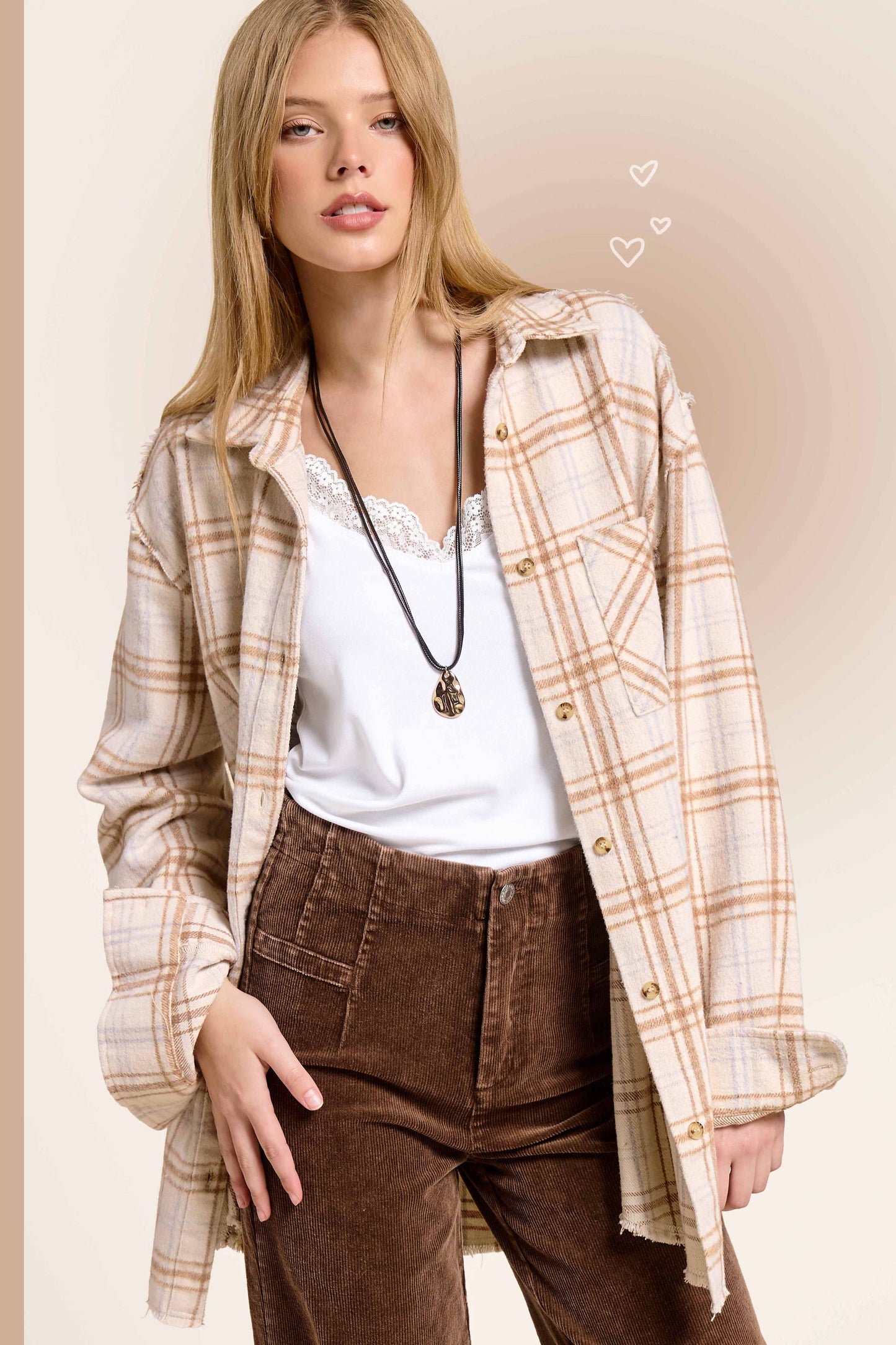 Outerwear Women’s Mineral Washed Button Down Soft Fabric SRT137