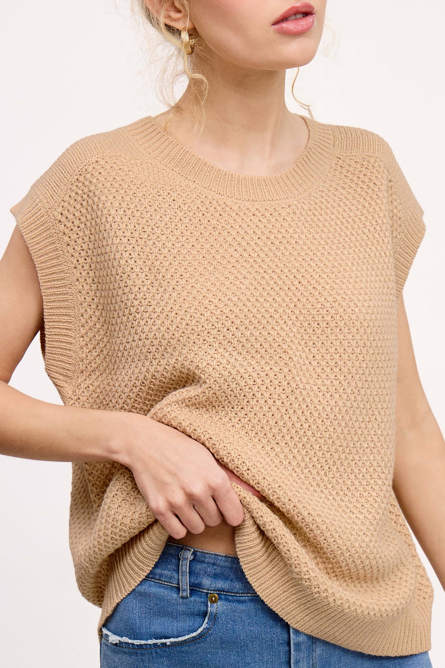 Knit Sweater Vest HDS3602 Outerwear Women’s