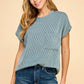 T1641 Solid Ribbed Top With Pockets L1E-T1641