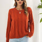 CWOSWL4083_CABLE KNITTED LONG SLEEVES CREWNECK SWEATER Outerwear Women’s