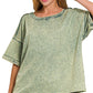 French Terry Acid Washed Tee Shirts 5314A