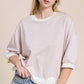 Shits Women’s Loose Fit Striped Short Sleeve Crew Neckline Top MCT7688