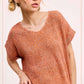 MCS3580-Soft Lightweight Loose Fit Textured Pullover Sweater