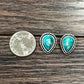 725114, 13mm Drop Gemstone Stud Earrings
