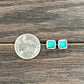 6mm Square Turquoise Stud Earrings 723047