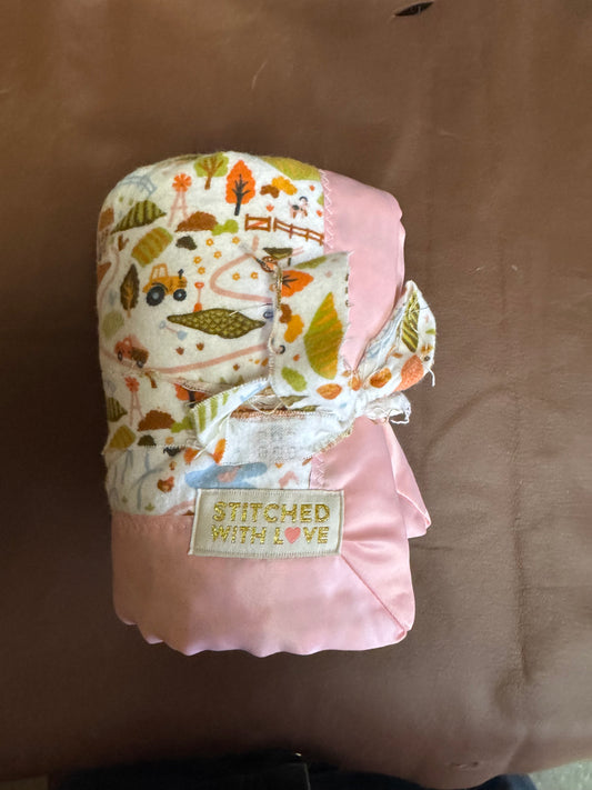 Accessories Baby Blanket Bull By The Horns Pink