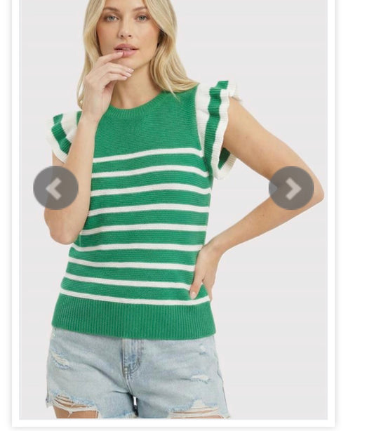 55961 Shirt Women’s Ruffle Sleeve Sweater Top