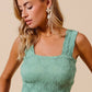 Floral Jacquard Seamless Tank Top JT1276