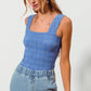 Floral Jacquard Seamless Tank Top JT1276