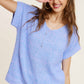 MCS3580-Soft Lightweight Loose Fit Textured Pullover Sweater