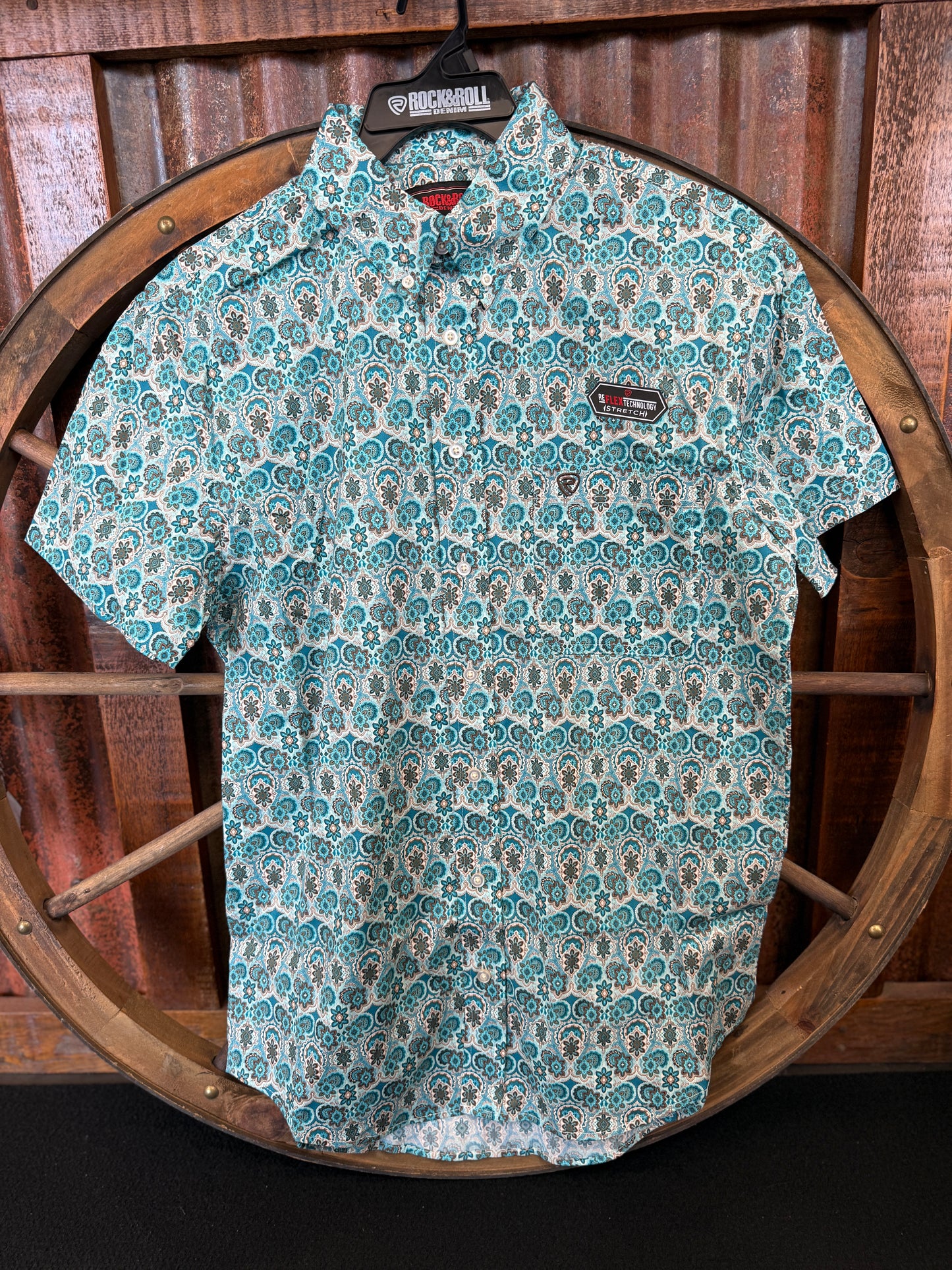 Shirts Men’s Rock&Roll Short Sleeve Southwest Paisley BMB3S05851