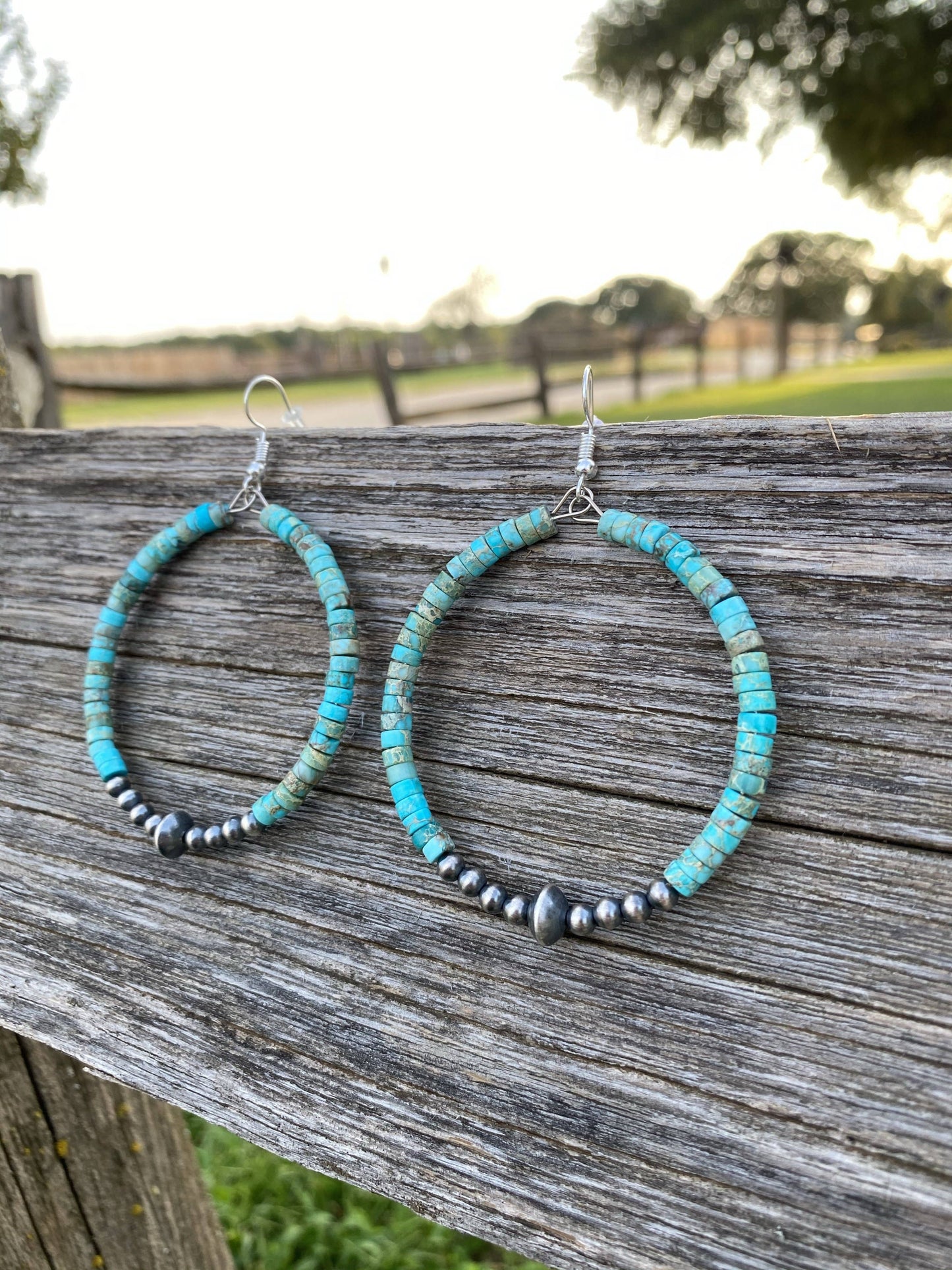 Hoop With Real Sterling Silver Pearls EAR-HOO-146-NAV