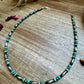 Torpedo choker Sterling Silver Pearls and turquoise choker CHO-NAV-049-TUR