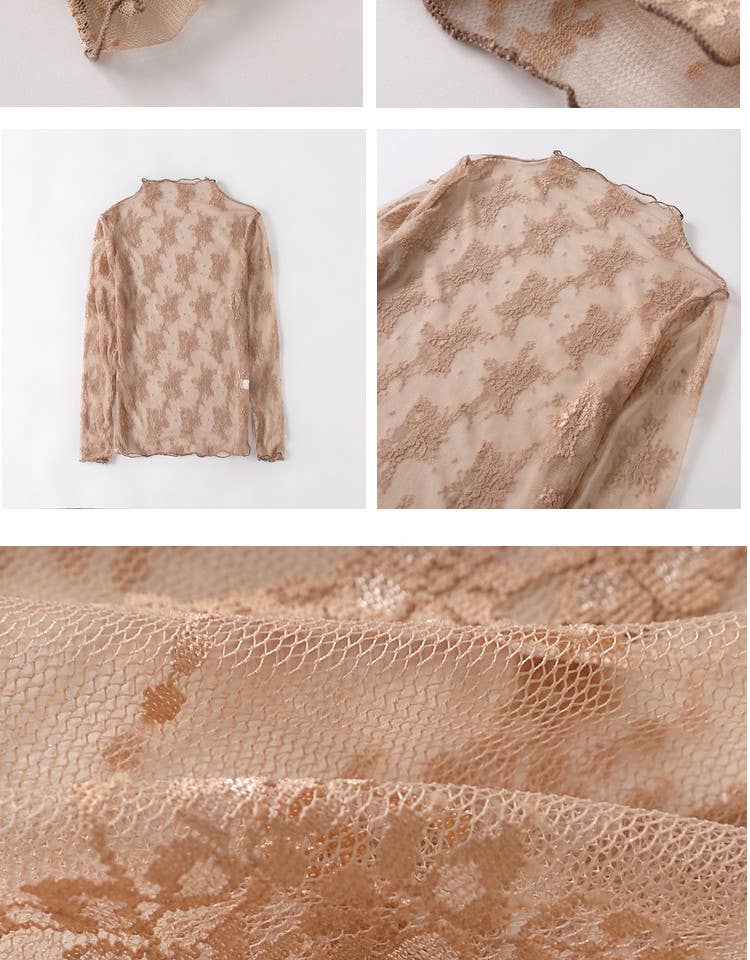 TO1034 Lace Mesh Top