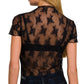 6339 Lace See-through Layering Short Sleeve Top