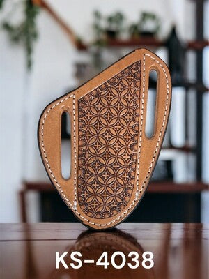 Accessories Pancake Knife Holster Geo Tooled KS-4038