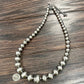 739619, 24" Handmade Very-Big Silver Navajo Necklace