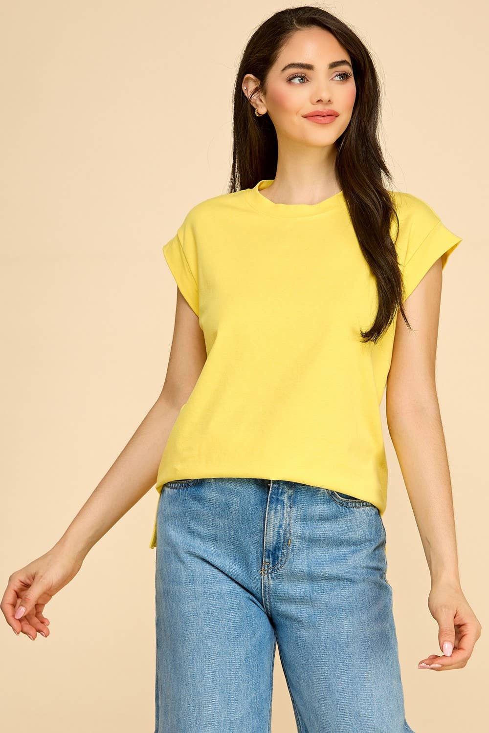 T1478D Short Sleeve Solid Top