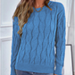 CWOSWL08519_WOMEN LOOSE FIT KNIT PULLOVER SWEATER Outerwear Women’s