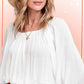 HAT7501 Breathable Fabric Off Shoulder Balloon Sleeve Top Women’s Shirts
