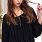 HAT7501 Breathable Fabric Off Shoulder Balloon Sleeve Top Women’s Shirts