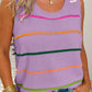 Shirts Women’s LDC Striped Round Neck Knitted Sweater Tank LD2771402