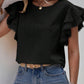 Shirts Women’s Crewneck Loose Lace Ruffle Sleeve RCXL00715