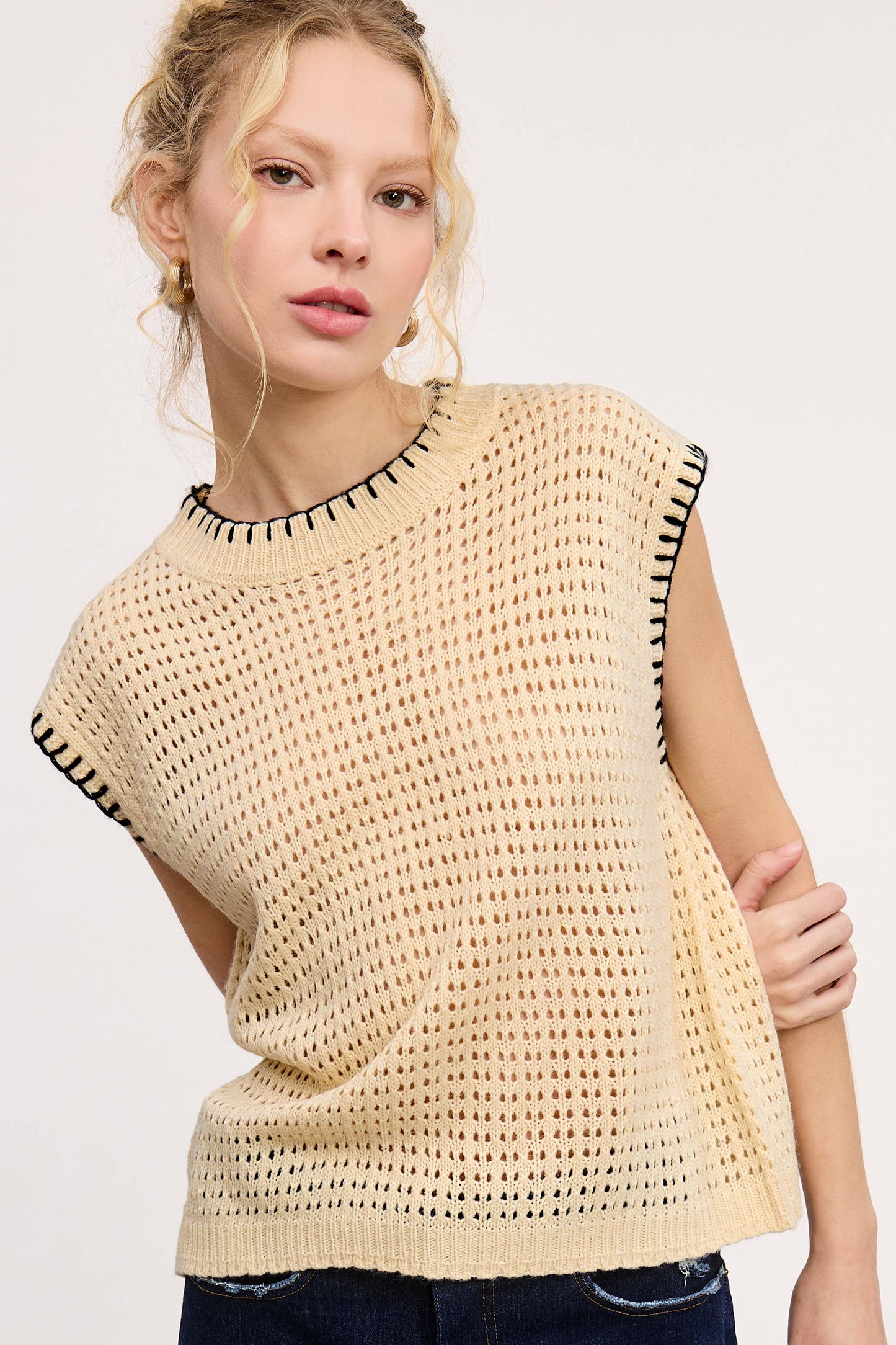 Sweater Vest MDS3597 Outerwear women’s