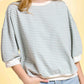Shits Women’s Loose Fit Striped Short Sleeve Crew Neckline Top MCT7688