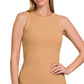 Ribbed Round Neck Tank Top 8491Y