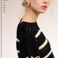 Outerwear Round Neck Scalloped Edge Short Sleeve Sweater MDS3603