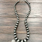 739197, Handmade 30" Very-Very-Big Navajo Bead Necklace