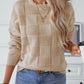 CWOSWL2805_LOOSE ROUND NECK PULLOVER KNITTED SWEATER outerwear women’s